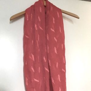 Coral infinity scarf